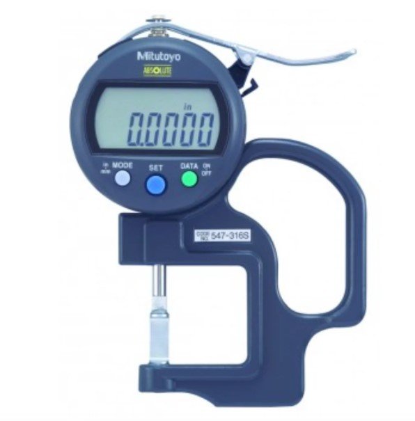 Mitutoyo 547-316S | ABS Digital Thickness Gauge | Resolution 0.0005 inch | Range 0 to 0.4-inch