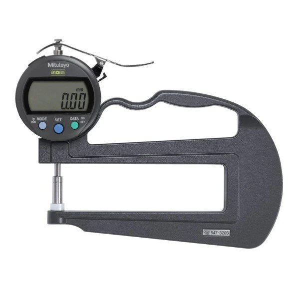 Mitutoyo 547-320S | ABS Digital Thickness Gauge | Range 0 to 0.4-inch | Resolution 0.0005 inch | Throat 4.72 inch