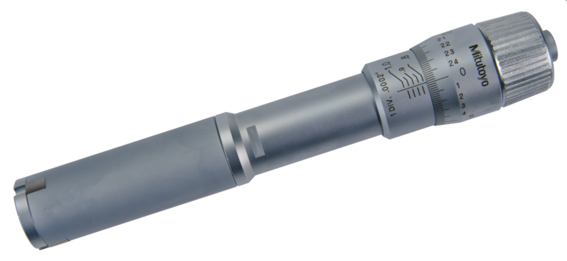 Mitutoyo 368-866, 3-Holtest (Type II) Three-Point Bore Micrometer Economy Type, Range .8 - 1" , Graduation.0002"