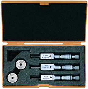 Mitutoyo 368-907 2-Point Internal Micrometer Holtest Set 3-6mm (3 pcs.)