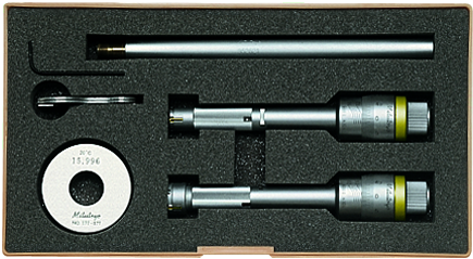 Mitutoyo 368-912 3-Point Internal Micrometer Holtest Set 12-20mm (2 pcs.)