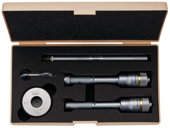 Mitutoyo 368-917 3-Point Internal Micrometer Holtest Set 0.5-0.8" (2 pcs.)