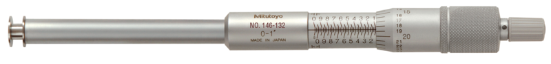 Mitutoyo 146-132 Groove Micrometer, Rotating Spindle 0-1", 0.5" Flange - generaltechuae