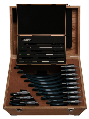 Mitutoyo 103-905-10 | Outside Micrometer Set | Ratchet Stop | 0-12" Range, 0.001" Graduation (12 Piece Set)