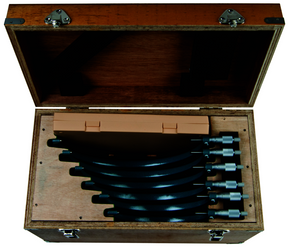 Mitutoyo 103-906 | Outside Micrometer Set | Ratchet Stop | 6-12 Range, 0.001" Graduation (6 Piece Set)