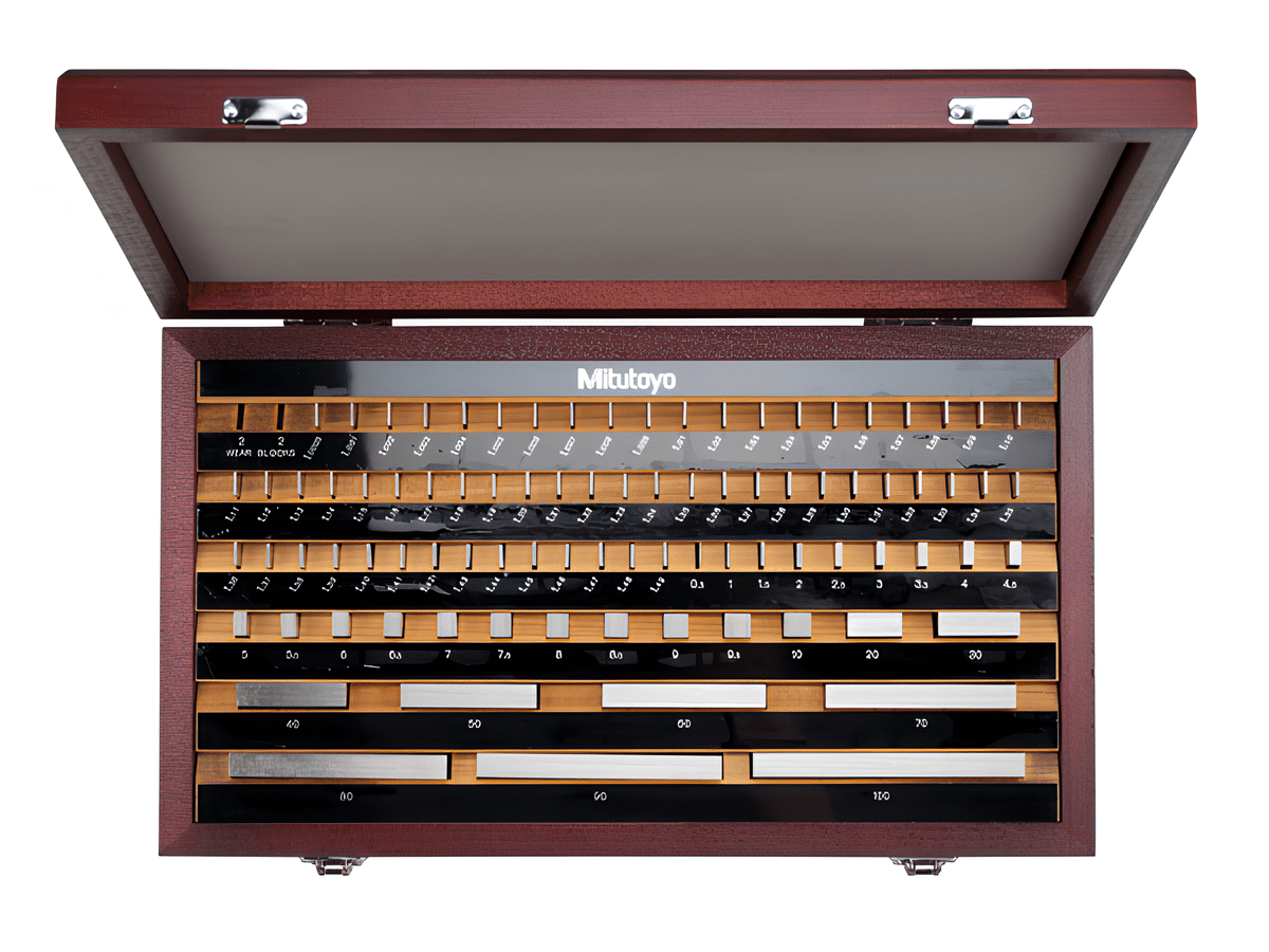 Mitutoyo 516-971-10 | 88-piece Steel Gauge Block Set, Metric, Grade 1