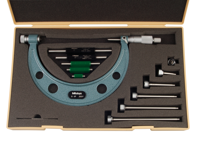Mitutoyo 104-137 | Interchangeable Anvil Micrometer | Range 0 - 6 inches | Graduation 0.001" - generaltechuae