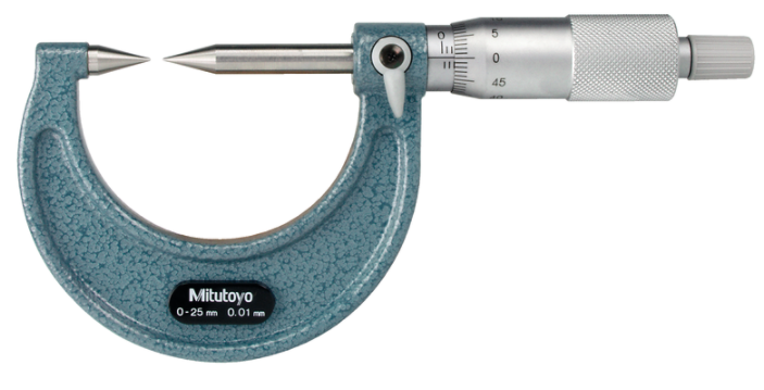 Mitutoyo 112-154 Point Micrometer with Hardened Tip 25-50mm, 15° Tip - generaltechuae