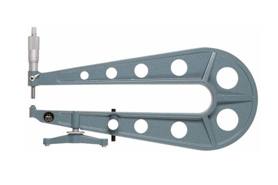 Mitutoyo 118-103 | Sheet Metal Micrometer | Flat Anvil or Spindle | Series 118 | Graduation 0.01mm | Throat Depth 300mm | Range 0 to 25mm