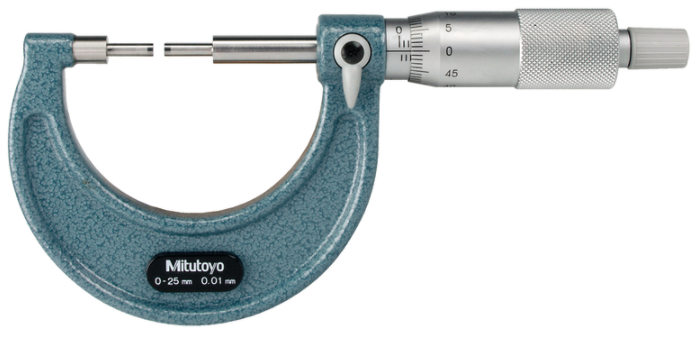 Mitutoyo 111-215 Spline Micrometer 0-25mm, 2mm Measuring Face