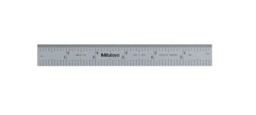 Mitutoyo 182-104 | Steel Rule | Wide Rigid Rule | Series 182 | Accuracy ±0.006 Inch | Width 0.75 Inch | Range 0 to 6 Inch
