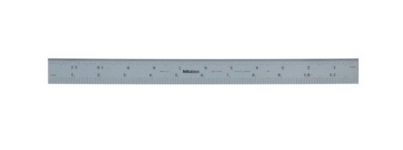 Mitutoyo 182-123 | Steel Rule | Wide Rigid Rule | Series 182 | Accuracy ±0.006 Inch | Width 1.0 Inch | Range 0 to 12 Inch
