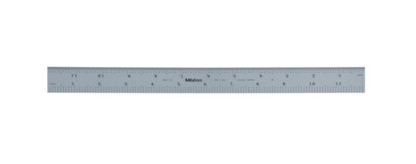 Mitutoyo 182-124 | Steel Rule | Wide Rigid Rule | Series 182 | Accuracy ±0.006 Inch | Width 1.0 Inch | Range 0 to 12 Inch
