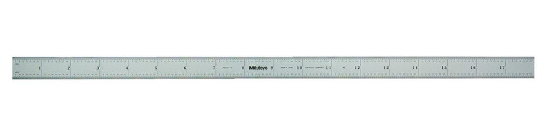 Mitutoyo 182-141 | Steel Rule | Wide Rigid Rule | Series 182 | Accuracy ±0.006 inch | Width 0.75 inch | Range 0 to 18 inch