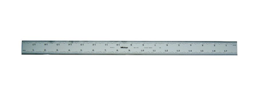 Mitutoyo 182-142 | Steel Rule | Wide Rigid Rule | Series 182 | Accuracy ±0.006 Inch | Width 0.813 Inch | Range 0 to 18 Inch