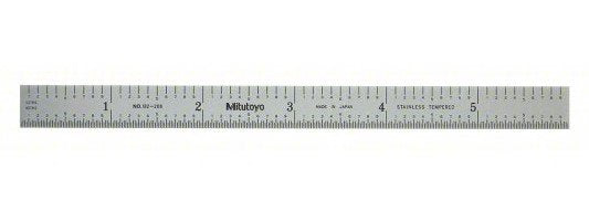Mitutoyo 182-208 | Steel Rule | Fully-Flexible Rule | Series 182 | Metric or Inch | Accuracy ±0.006 inch | Width 0.5 inch | Range 150mm or 6 inch