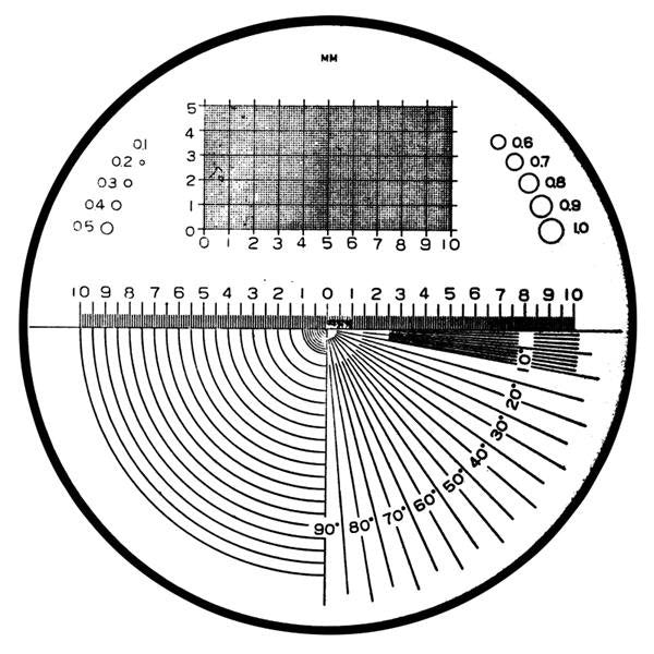 Mitutoyo 183-105 | Reticle | For Pocket Comparators | Series 183