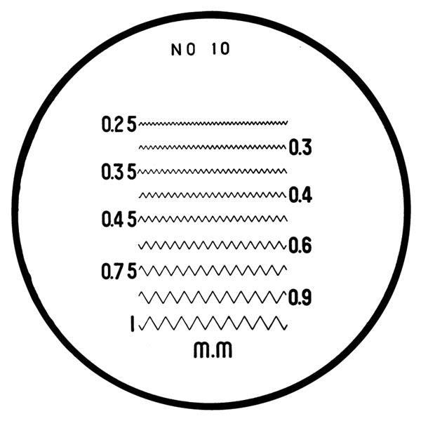 Mitutoyo 183-111 | Reticle | No.10 | For Pocket Comparator | Series 183