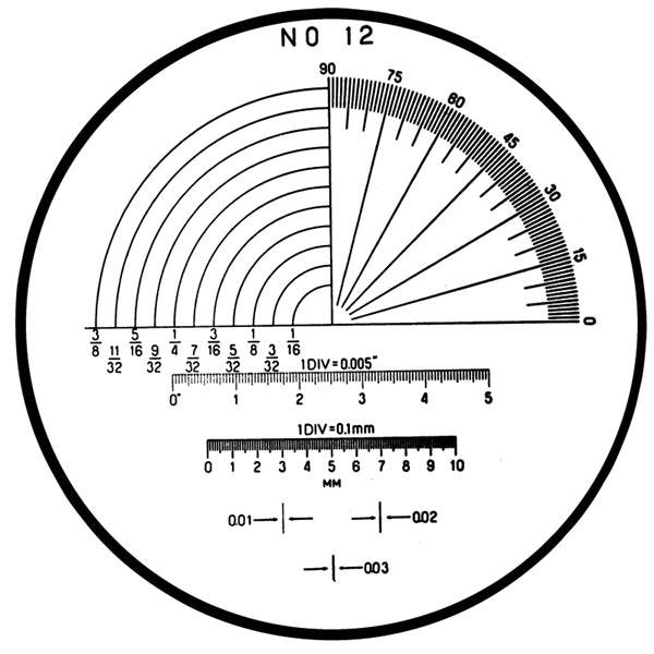 Mitutoyo 183-113 | Reticle | For Pocket Comparators | Series 183 - generaltechuae