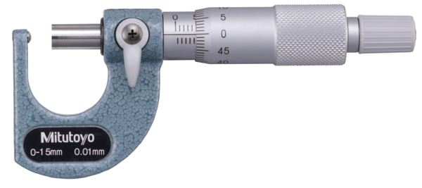 Mitutoyo 115-313 Tube Micrometer Cylindrical Anvil Flat Spindle, 0-1"