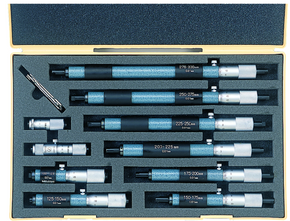 Mitutoyo 133-902 Tubular Inside Micrometer Set 50-300mm, (10 pcs.)