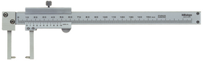 Mitutoyo 536-152 Vernier Neck Caliper Point Jaw Outside 0 - 150 mm, Graduation 0.05 mm