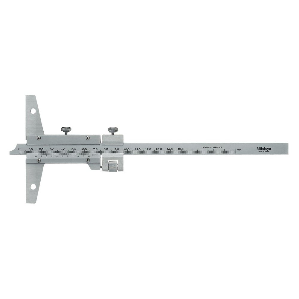 Mitutoyo 527-101 Vernier Depth Gauge 0-150mm, Graduation 0.02 mm