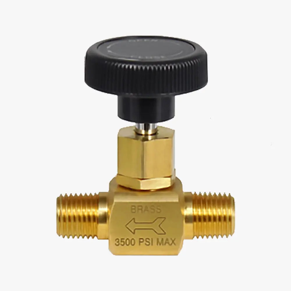 CONCOA 5339004 | 500 Series Needle Valve | Plated Brass, 1/4 in MNPT, 3500 PSIG