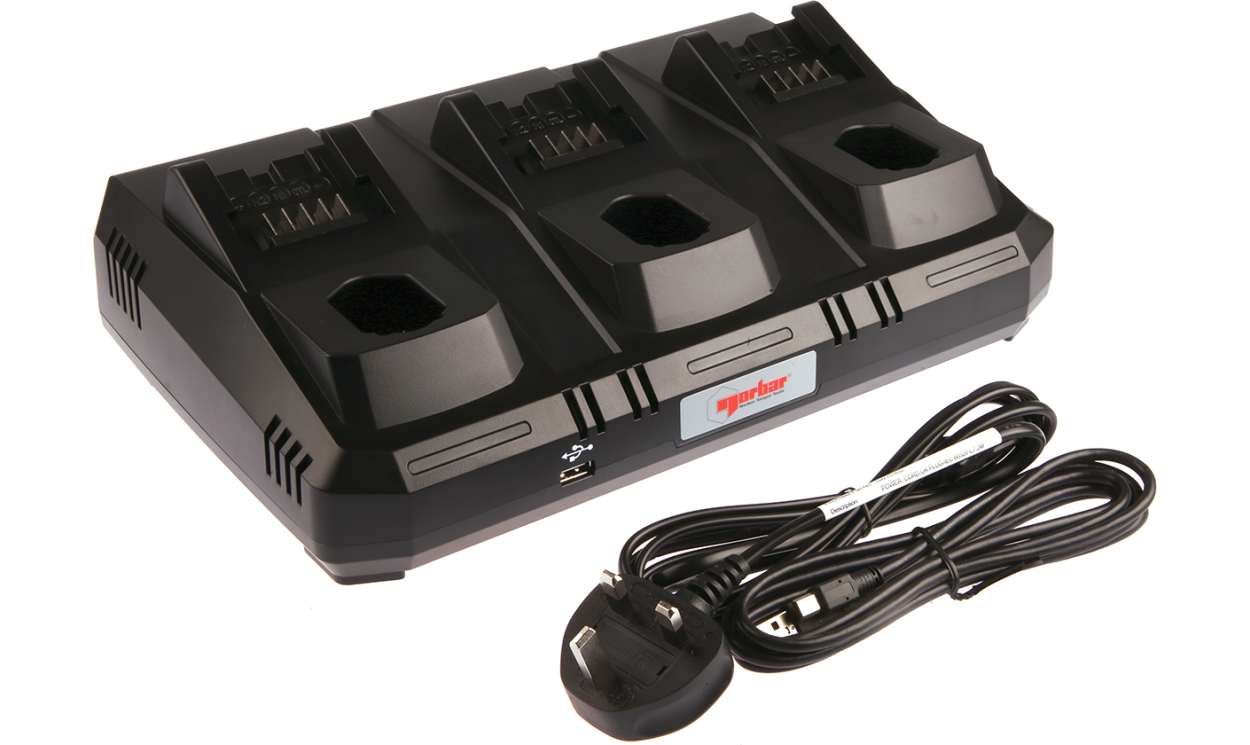 Norbar 180661 Torque Tools EBT-92-4000 Auto 2 Speed Cordless Torque Wrench, 800Nm- 4000Nm, 1 in Drive, 2 Type G - British 3-pin