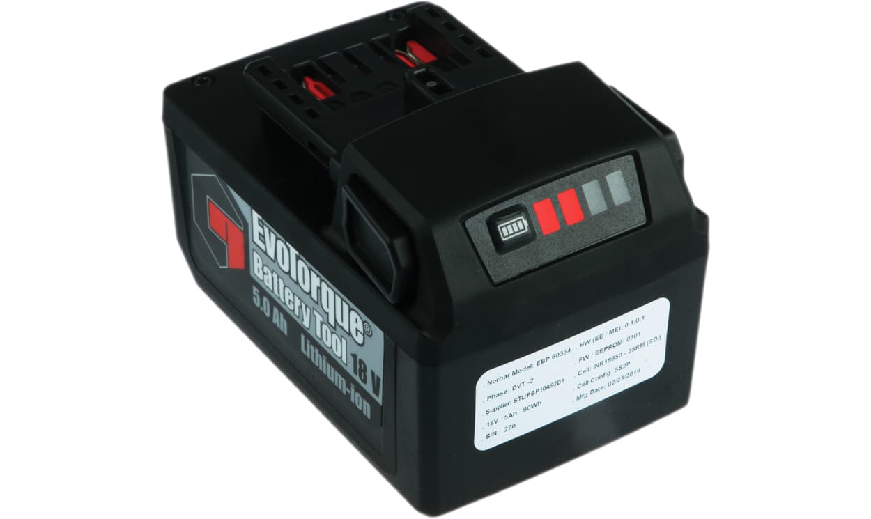 Norbar 180661 Torque Tools EBT-92-4000 Auto 2 Speed Cordless Torque Wrench, 800Nm- 4000Nm, 1 in Drive, 2 Type G - British 3-pin