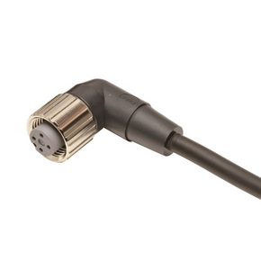 OMRON  XS2F-M12PUR4A5M | Sensor cable, M12 right-angle socket (female), 4-poles, A coded, PUR fire-retardant halogen free cable, IP67, 5 m