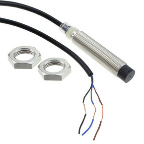 Omron E2B-M12LN08-WP-B1 2M, Inductive Threaded Barrel Proximity Sensor, M12, 8 mm Detection, PNP NO, 12 → 24 V dc