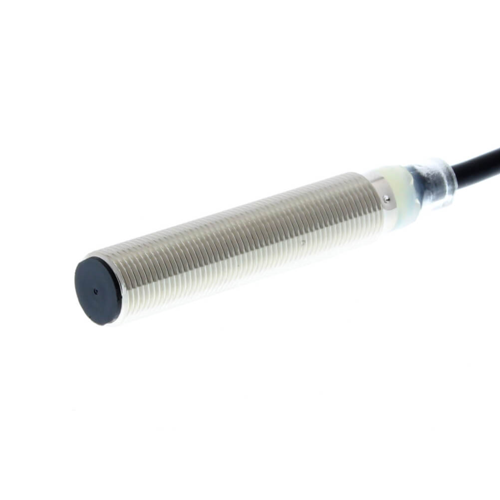 Omron E2B-M12LS04-WP-B1 2M, Inductive Threaded Barrel Proximity Sensor, M12, 4 mm Detection, PNP NO, 12 → 24 V dc