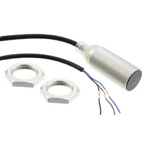 Omron E2B-M18KS08-WP-C1 2M, Inductive Threaded Barrel Proximity Sensor, M18, 8 mm Detection, NPN NO, 10 → 30 V dc