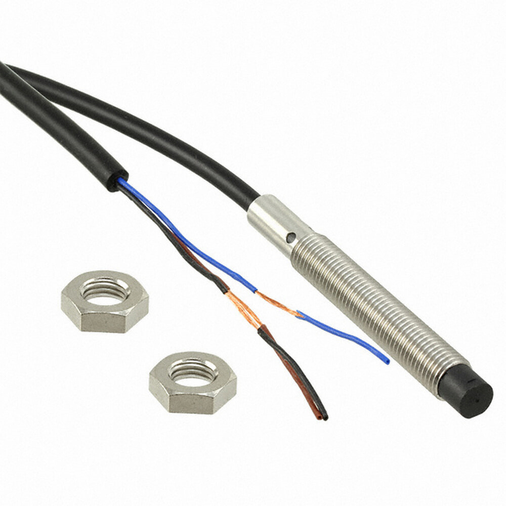 Omron E2B-S08LS02-WP-C1 2M, Inductive Threaded Barrel Proximity Sensor, M8, 2 mm Detection, NPN NO, 10 → 30 V dc