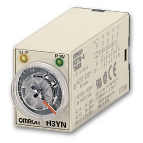 OMRON H3YN-4 AC200-230 | Timer, plug-in, 14-pin, multifunction, 0.1s to 10 min short time range model, 4PDT, 200-230 VAC supply voltage - generaltechuae