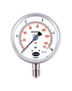 Brannan PG045 | Safety Pattern Stainless Steel Pressure Gauge | S3, IP67, 1% Class - generaltechuae
