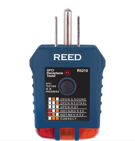 REED R5210 Receptacle Tester with GFCI - generaltechuae
