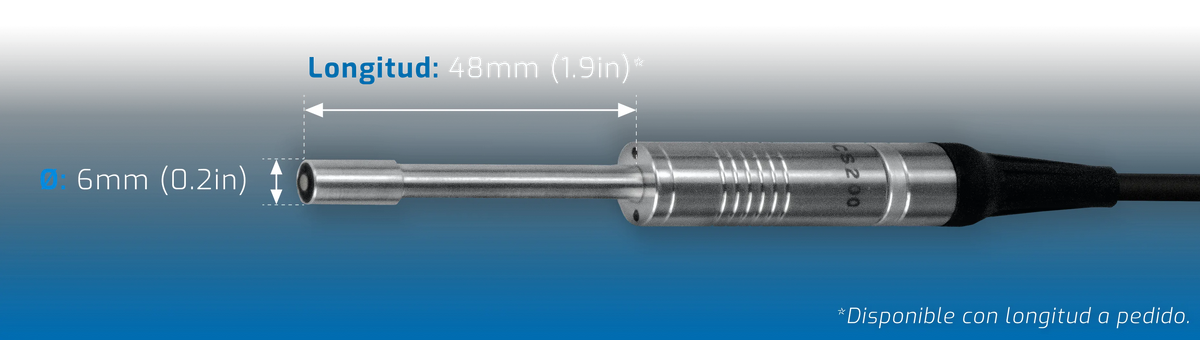 DMQ QCS304 | Straight Non-Ferrous Probe | 0–1500 µm, Ø12 mm - generaltechuae