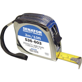SENATOR 3m/10ft LACQUER COATING CHROME CASED LOCKING TAPE