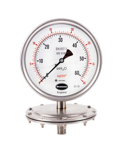 Brannan SG040 | Schaffer Diaphragm Pressure Gauge | Up to 2.5 bar, 1.6% Class - generaltechuae