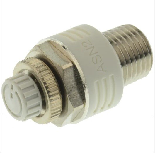 SMC ASN2-02 | Metering Valve with Silencer | Flow Controller | Series ASN2 | Port Size 1/4-inch