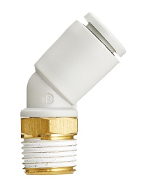 SMC KQ2K11-36AS | 45 Degree Male Elbow | One-Touch Fitting | Series KQ2 | Port Size 3/8 in