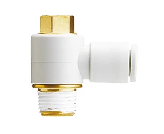 SMC KQ2V08-02AS | Elbow Fitting | Series KQ2 | Connection R 1/4 Male | Tube Size 8mm