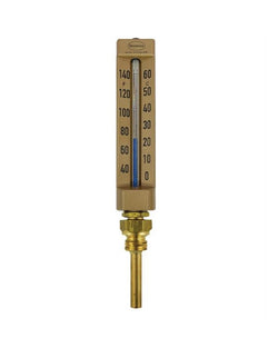 Brannan 81/107/0 | Industrial V-Line Thermometer | Straight, 200 mm, Polypropylene, -30 to +50 °C/°F, 250 mm pocket - generaltechuae