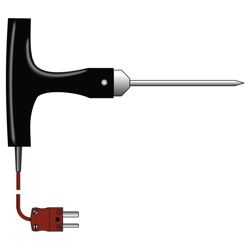 ETI 137-124 | T-Shaped Penetration Probe | Type T, Straight Lead, Ø4 x 100 mm - generaltechuae