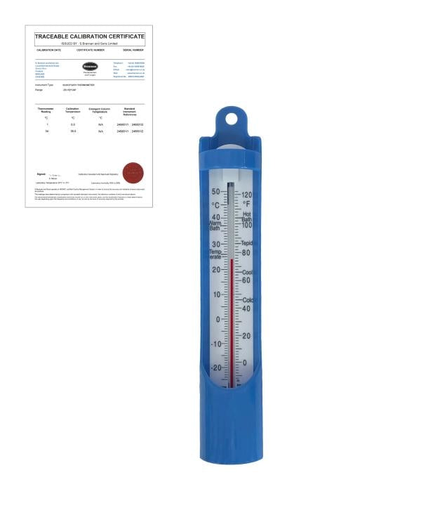 Brannan TC-014 | THERMcert Pre-Calibrated Scoop Bath Thermometer | Points 0 & 35 °C - generaltechuae