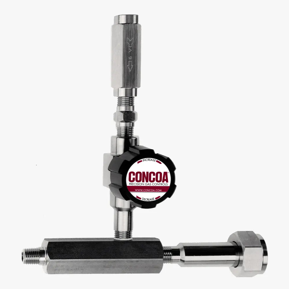 CONCOA 5022011-01-CON | 502 Series Tee Purge | Brass, Left-hand Inlet, Purge Outlet