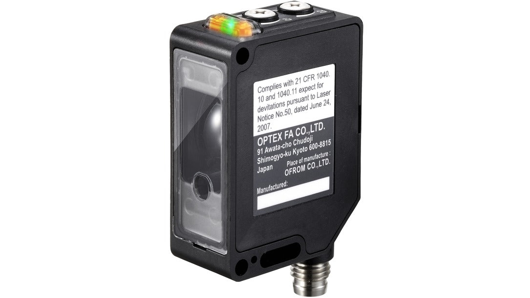 OPTEX FA TOF-L450DM12N | Compact Long-Range TOF Sensor | 4.5 m, NPN, M12 Pigtail
