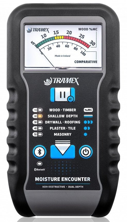 Tramex ME5 - MOISTURE ENCOUNTER 5
DUAL-DEPTH FOR MEASURING MOISTURE CONTENT IN BUILDING MATERIALS